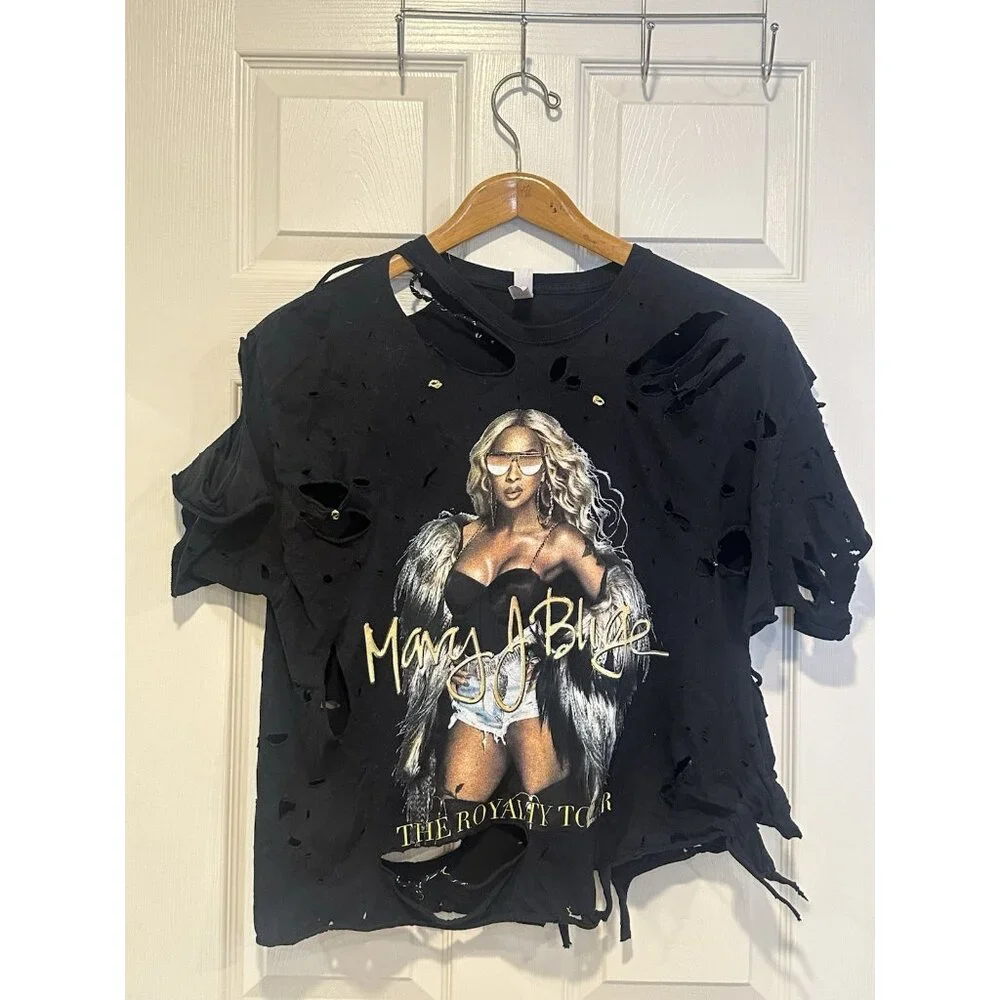 The Royalty Tour Mjb & Nas Custom T Shirt Size XL